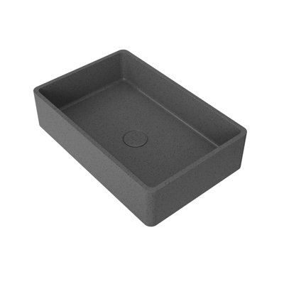 Bravelle 19.68'' Modern Concrete Vessel Sink With Temperature Resistance (Sink Only)