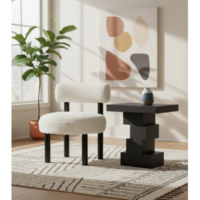 Fauteuil d'appoint rembourré Ambre