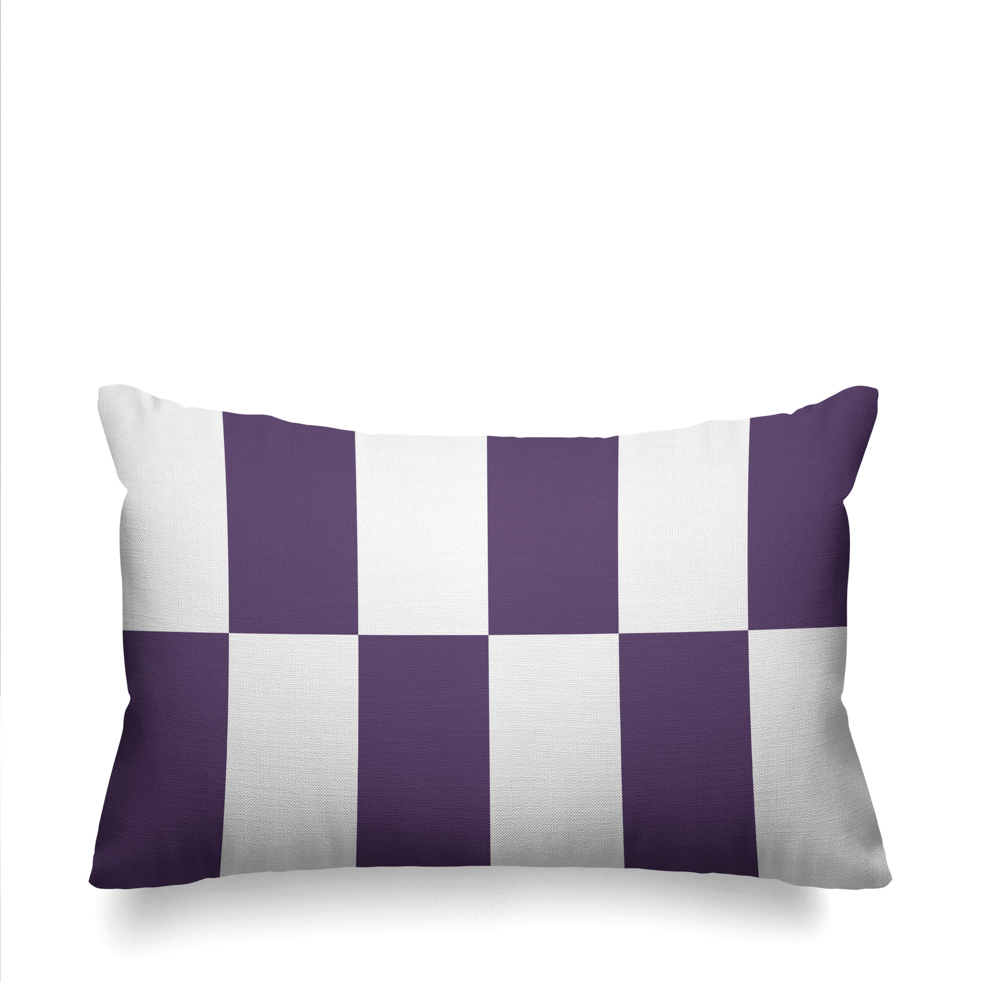 Luella Geometric Indoor/Outdoor Throw Pillow, Purple, 14" x 20", Rectangular