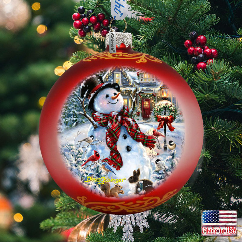 3.5'' Handmade Glass Ball Ornament