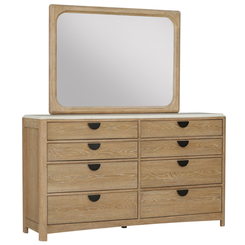 Commode double 8 tiroirs avec miroir Pula