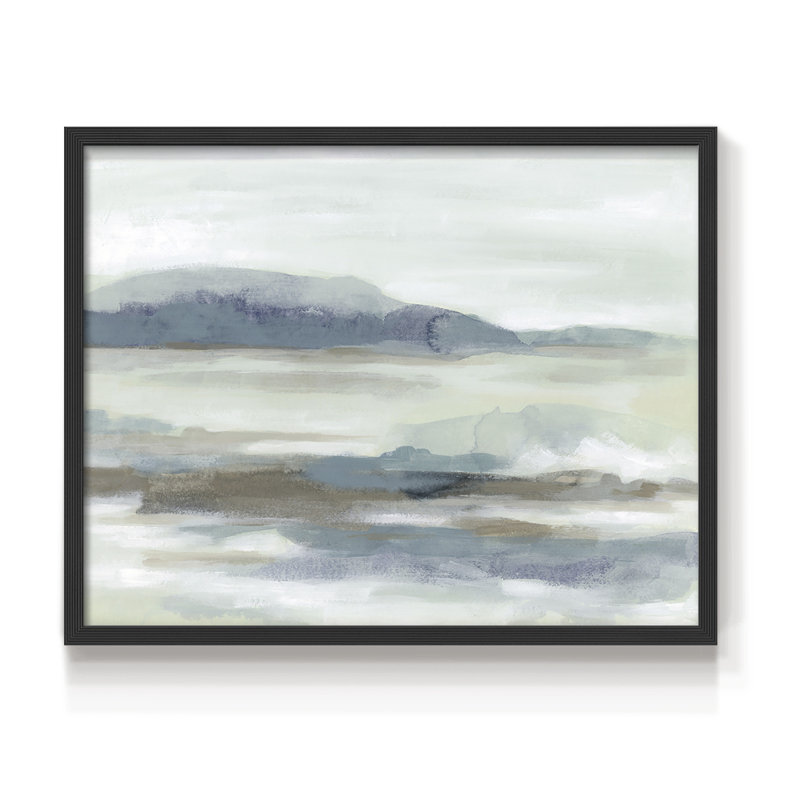 Soft Shores II - impression encadrée - réarmable, H 11 po x l 14 po, Noir, noir, noir, noir