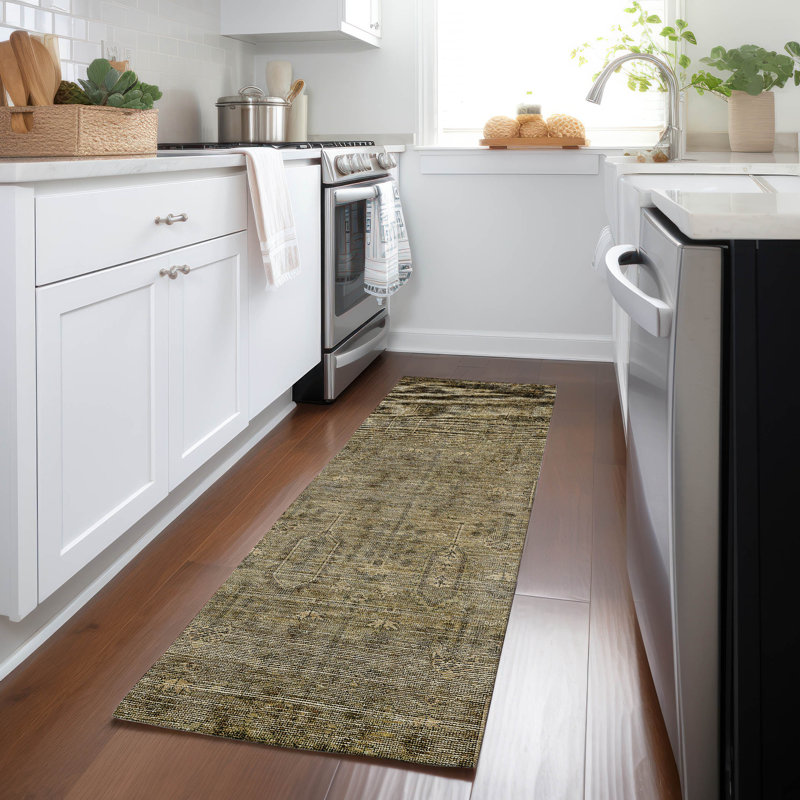 Tapis antidérapant Chamaya, Tapis de couloir 2 pi 3 po x 7 pi 6 po