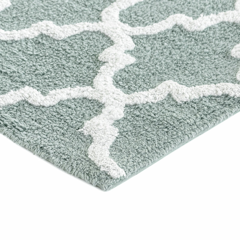 Tapis pour salle de bain 100% coton Marquise, Arctique / blanc, L 30 po x L 50 po