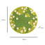 Fairela - Tapis floral pour chat en sisal - Tapis rond antidérapant pour animaux de compagnie et fleurs avec fleurs 3D