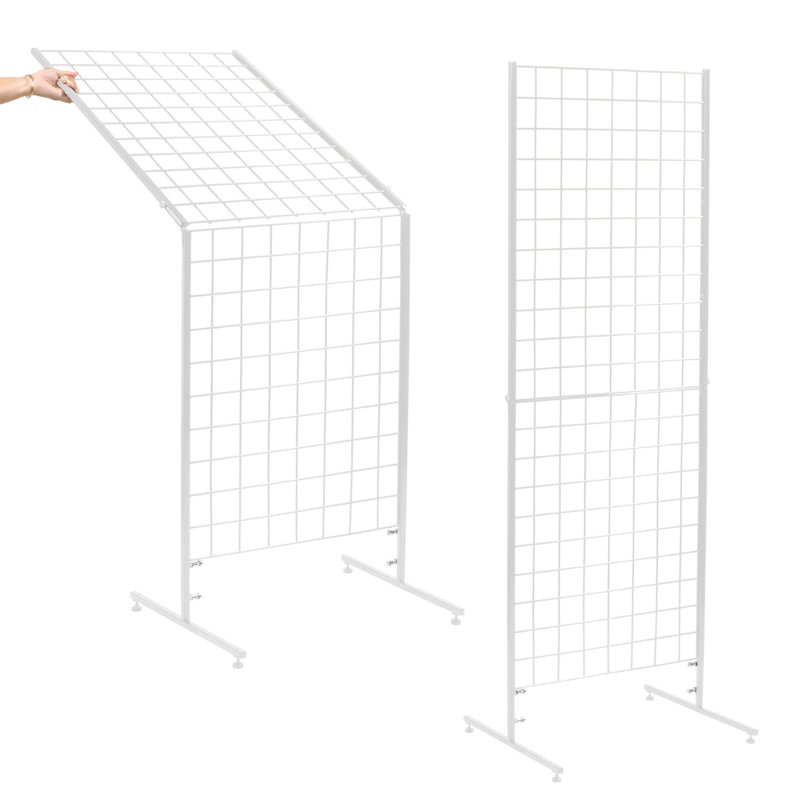 69" H X 24" W - White Folding Grid & Go Display