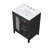 24" Single Bathroom Vanity with Sink,Black-860329941