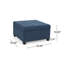 Repose-pieds de rangement capitonné en tissu bleu marine avec beaucoup d'espace de rangement - Mobilier de salon moderne avec pieds en bois de bouleau