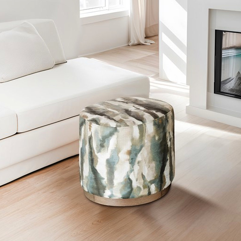 Bouton confortable avec rangement et pieds en bois, surface de rembourrage doux