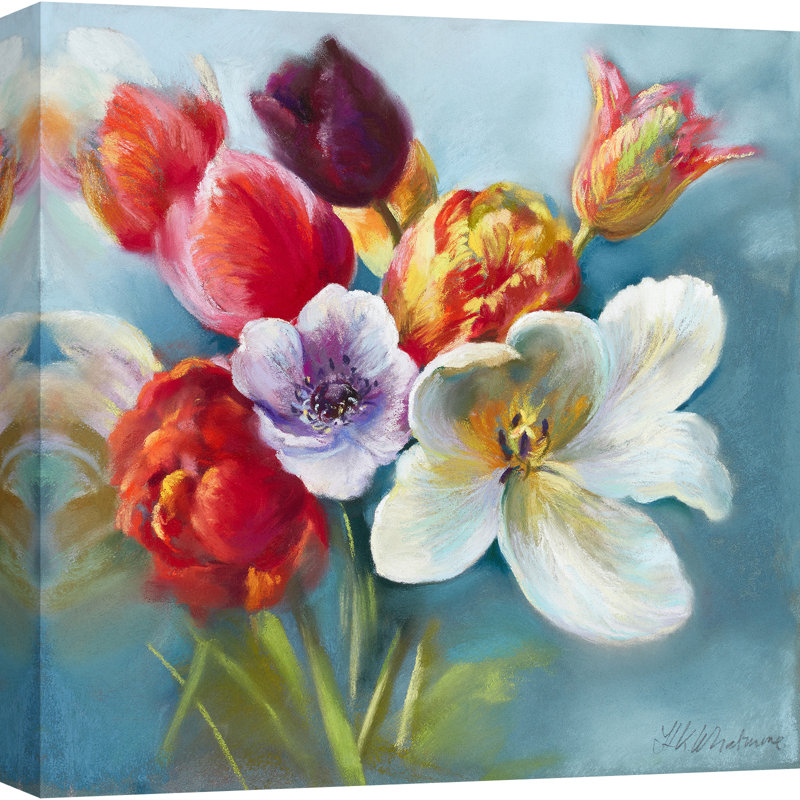 Tulips Picked For You I by Nel Whatmore - Wrapped Canvas Print, 70cm H x 70cm W x 4cm D