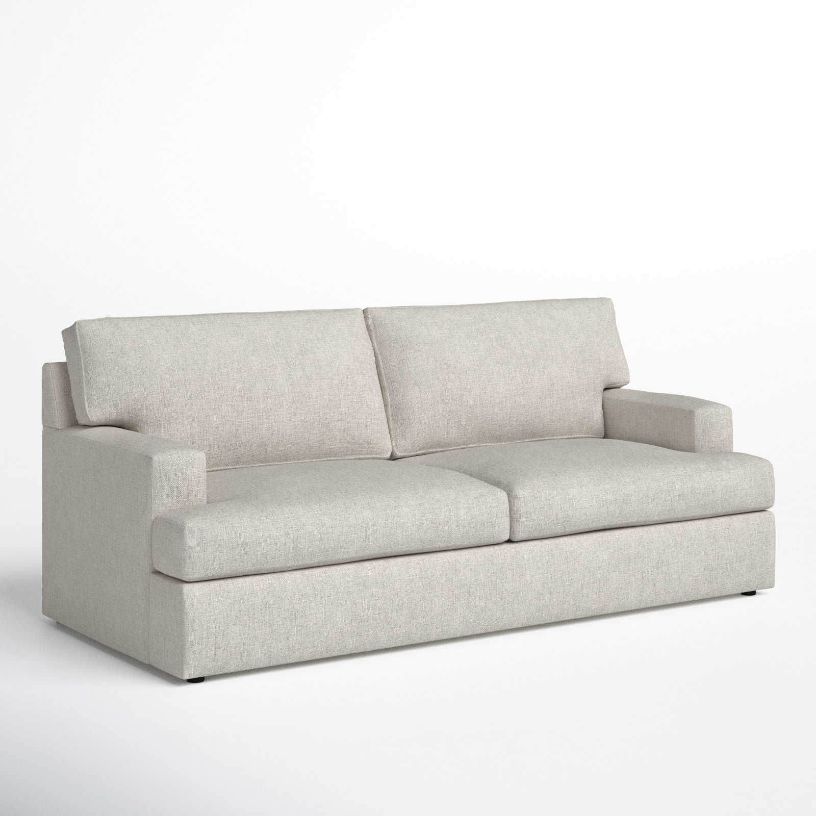 Cleo 84" Velvet Sofa Bed, Turbo Ash Basketweave