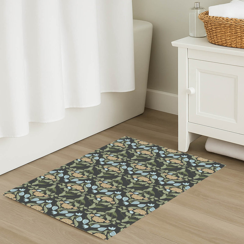 Tapis de bain Myah Piper, Gris anthracite, Rectangle - L 34 po x l 21 po