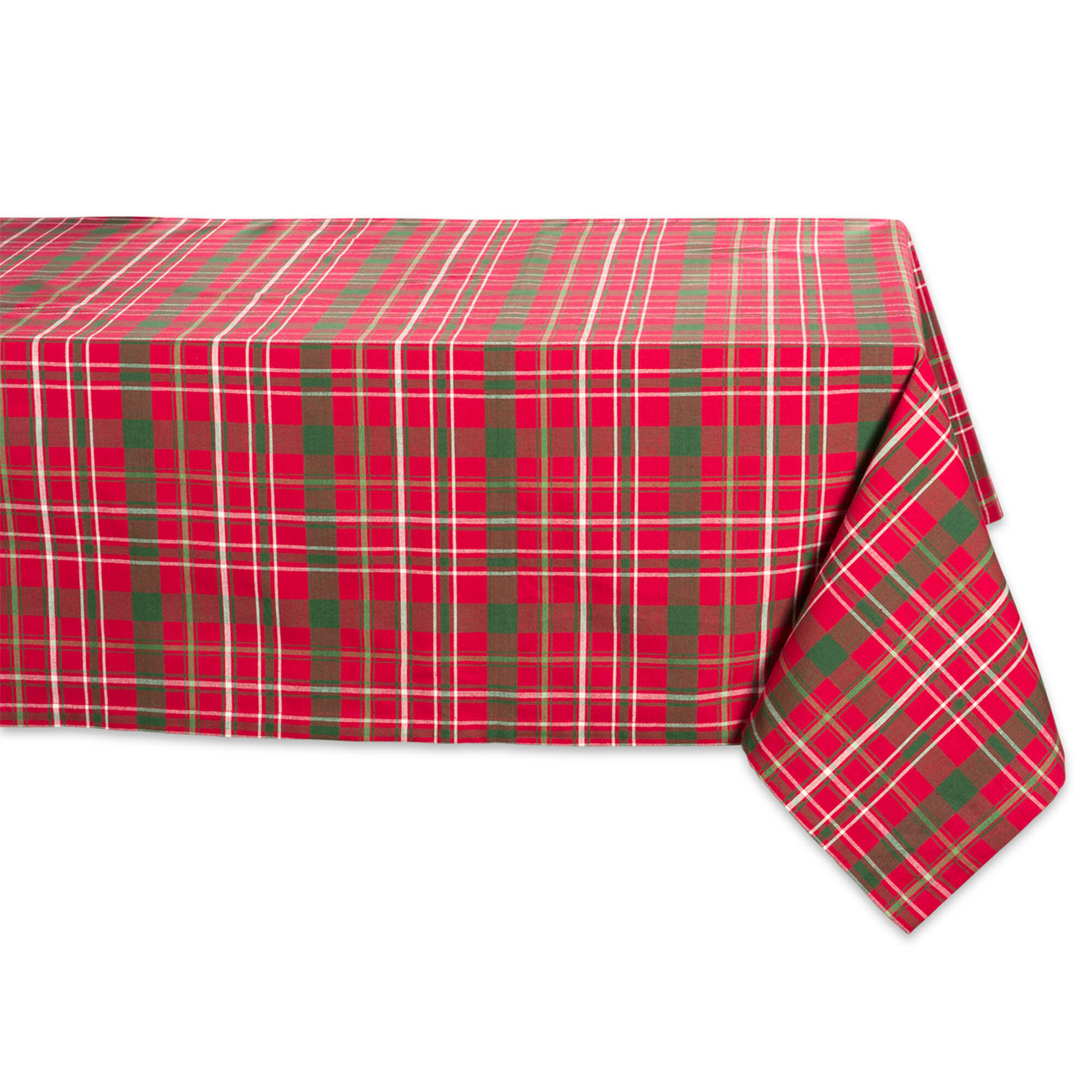 Millwood Pines Milla Rectangle Plaid Christmas Cotton Tablecloth ...