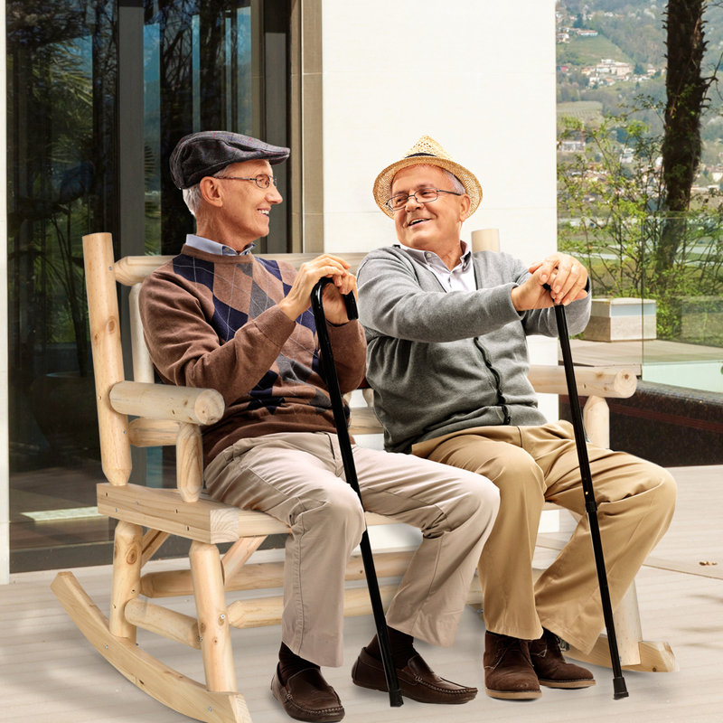 Chaise berçante en bois Log Design
