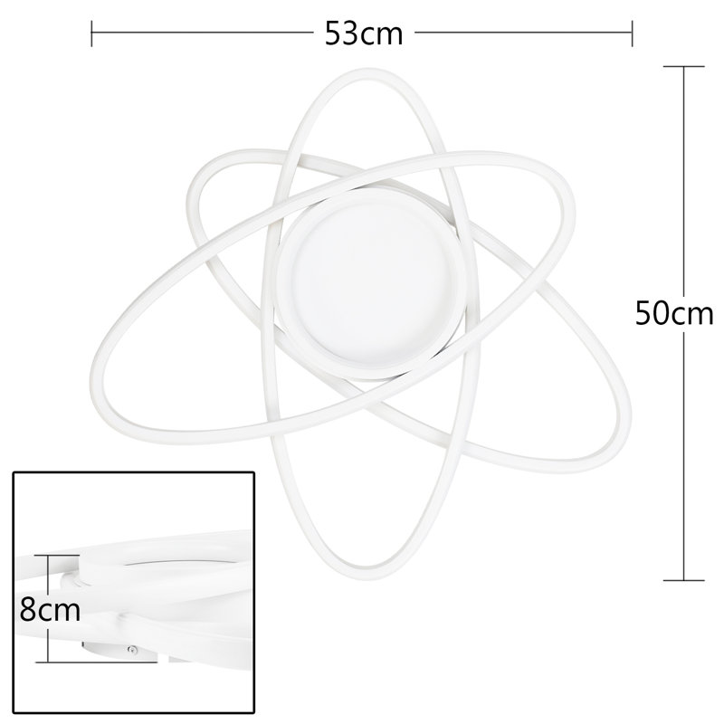 1-Light 66cm LED Integrated Flush Mount, White