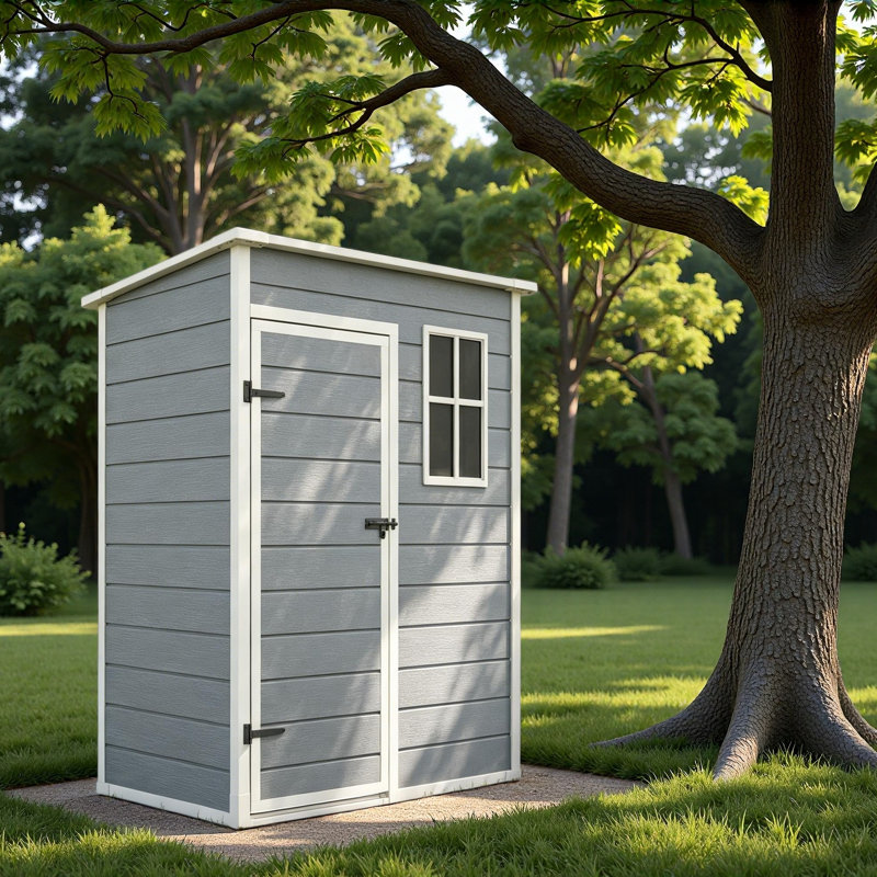 Remise de jardin, remise de 5 pi x 3 pi avec serrure, fenêtre, évent, remise pour outils utilitaires