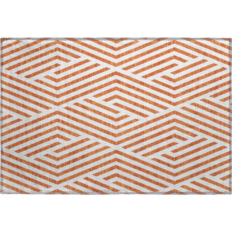 Premium Machine Washable Cerrito AMF550 Paprika Rug