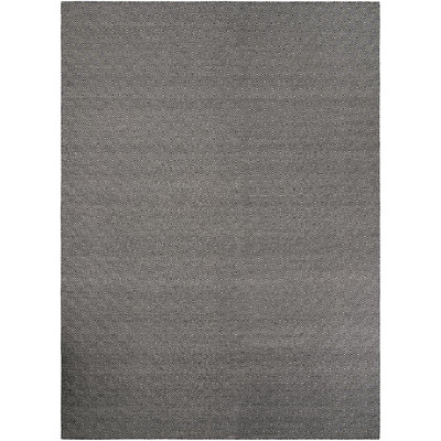 Tapis contemporain de couleur noire Ohara