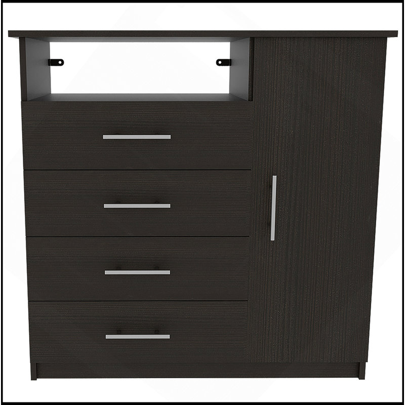 Commode simple à quatre tiroirs Carolina