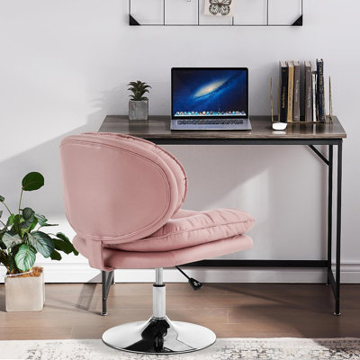 Fauteuil d'appoint pivotant à hauteur réglable, rembourré