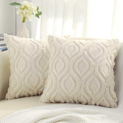 Coussins décoratifs 22X22, housses de coussins moelleux pour la maison, ensemble de 2