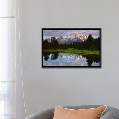 «Teton Range and Its Reflection in Snake River», reproduction de photo sur toile