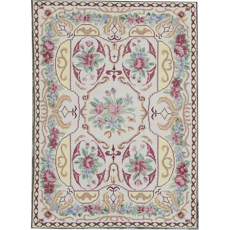 Hand-Knotted High-Quality Beige Area Rug