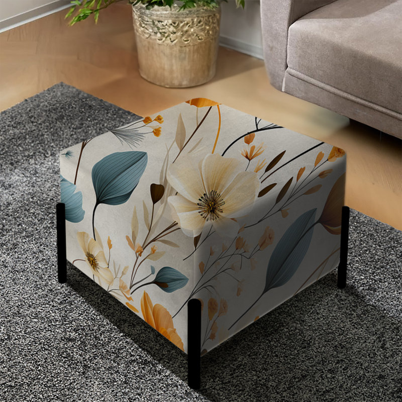 Repose-pieds Woodland Autumn Cottage Flowers III - Floral