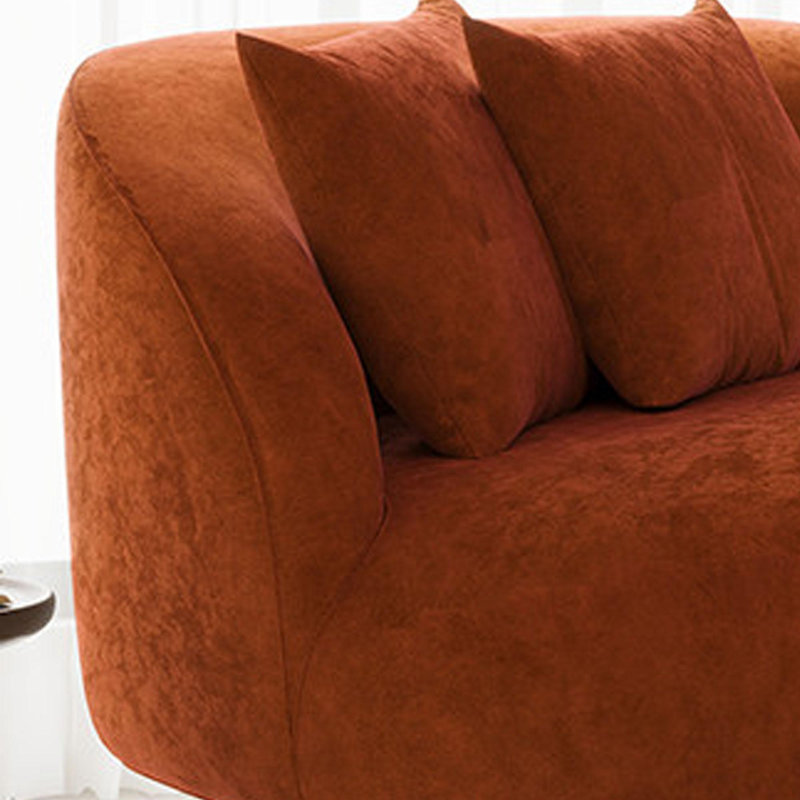 Chaise longue de loisir simple et luxueuse, Left Hand Facing, Red/Orange