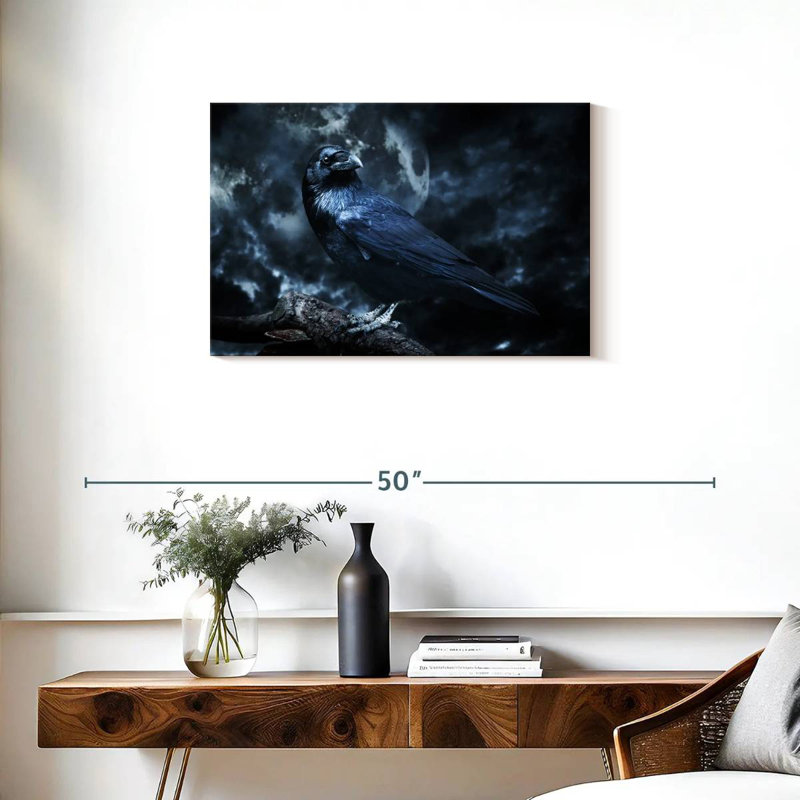 Hitzel Black Raven, 20" H x 30" W
