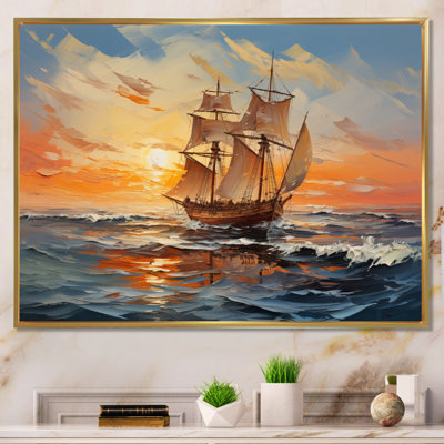 Teja Boat Vibrant voyages II sur toile