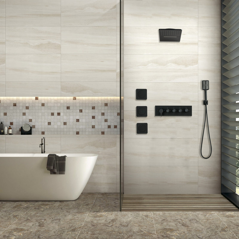 Colonne de douche, Noir mat