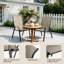 Chaises de patio empilables, tissu Textilène durable avec accoudoirs, cadre en métal robuste, chaises de salle à manger d'extérieur ergonomiques à séchage rapide pour la cour arrière et le bord de la piscine (brun, 8 pièces)-126637972-126637974
