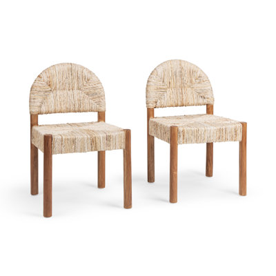 Elissa Set of 2 Abaca Dining Chairs