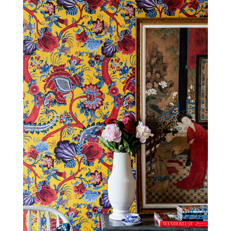 Chinese Garden Paisley Wallpaper Roll