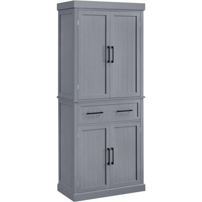 Annalynne 72.5″ H Kitchen Pantry Cabinet with Doors, a Drawer and Adjustable Shelves