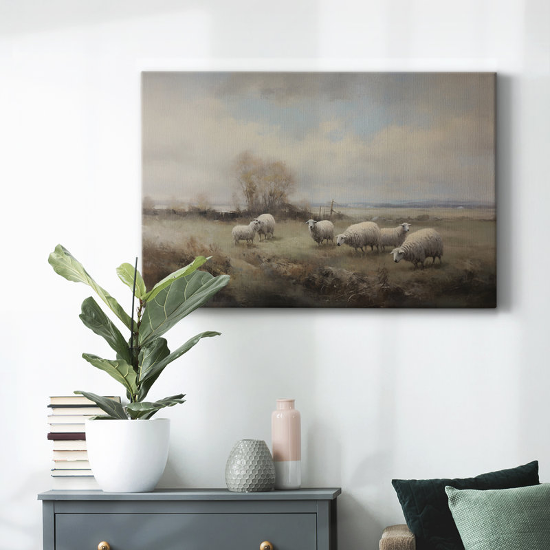 Paysage rétro - CCLX, H 13 po x l 19 po x P 1,5 po, Toile tendue