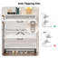 16 Pair Modern Shoe Storage Cabinet, White