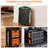 Collapsible Shopping Cart On Wheels, Folding Shopping Cart With 360° Swivel Wheels, Multi Use Utility Cart Adjustable Portable Trolley With 2 Storage Crate, Used For Picnic, Supermarket, Orange
