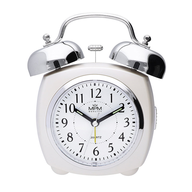 Alarm Tabletop Clock, Ivory