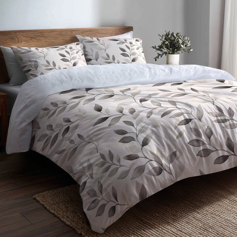 Ensemble de housse de couette et de coussins décoratifs 3 pièces Oriental, Housse de couette simple et deux taies décorative