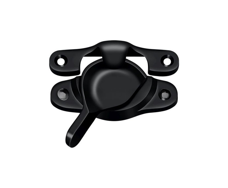 Serrure de fenêtre Deltana WLS9U19, 1-1 / 8 po x 3 po, peinture noire, Noir