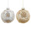 Glittered Floral Ornament, 4 Inches
