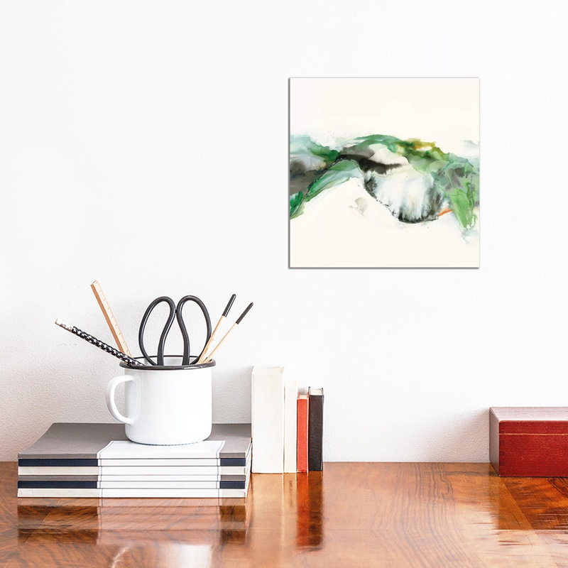 Green Terrain I by Sisa Jasper - Wrapped Canvas Painting, 30.48 cm H x 30.48 cm W