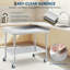 Table de barbecue NSF en acier inoxydable d'une capacité de 400 lb avec des roues de 5 po et un déflecteur de 2 po pour la cuisine commerciale-118826279