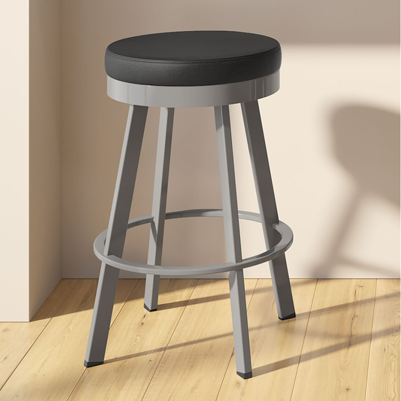 Tabouret de bar et de comptoir pivotant sans dossier Jamieson, Tabouret de bar (assise de 30,25 po de hauteur), Grey