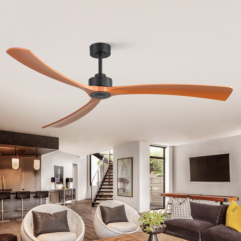  Laurissa 72 Inch Ceiling Fans without Lights, Large Ceiling Fans no Lights with Remote Control, 3 Blade Indoor Outdoor Ceiling Fan for Patios Living Room Bedroom