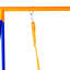 Balançoire pour cour arrière Support en métal 1 siège de ceinture de soucoupe Structure solide Conception stable Fabrication de qualité Sun-Pe cordes Facile à assembler