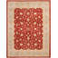 Tapis en laine rouge/ivoire 9 pi 3 po x 12 pi 1 po one-of-kind à la main-noué la 2010 ushak Sareen