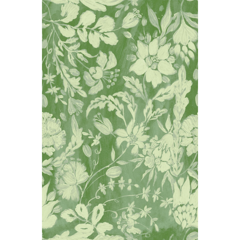 FLOWERY ORNAMENT Taupe, Green
